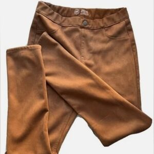 Brown Suede Jeggings